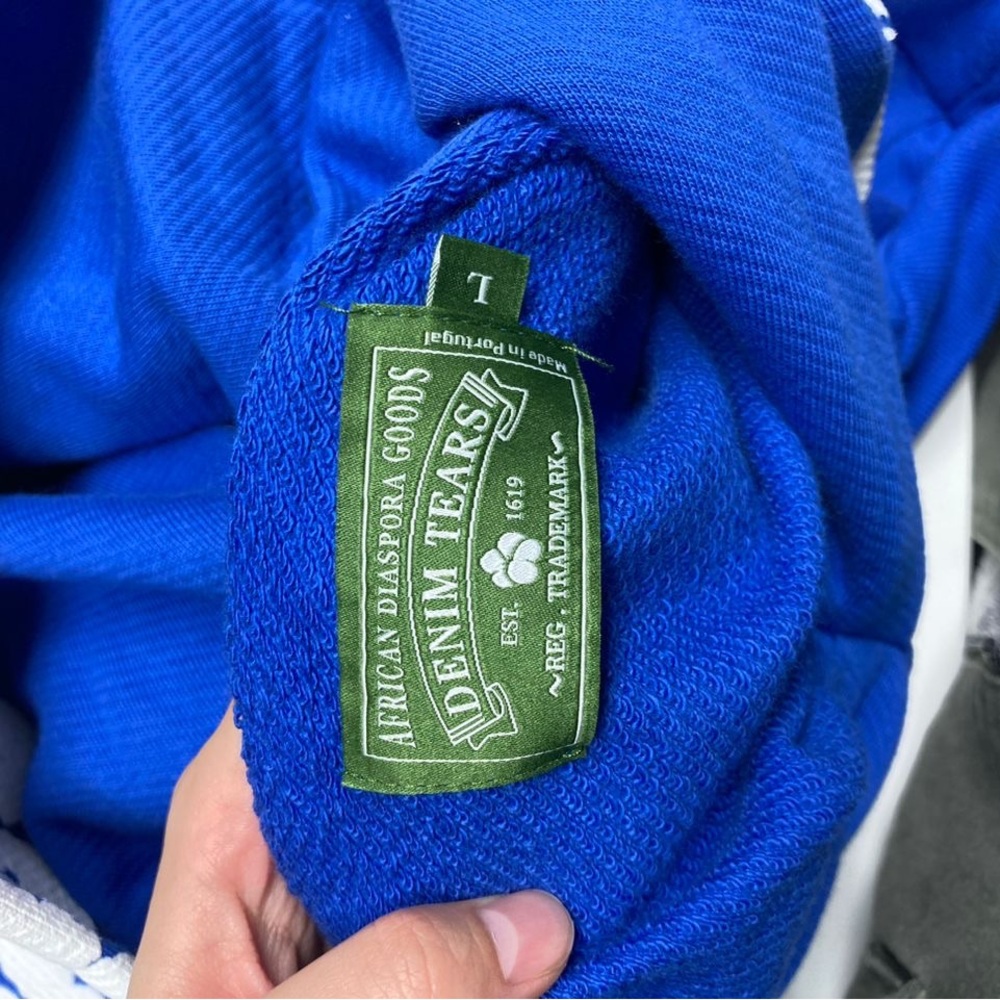 Denim Tears Royal Blue Hoodie like new